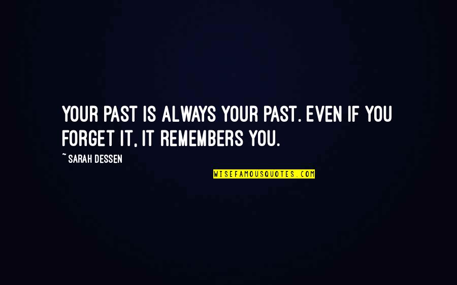 Aussuchen Quotes By Sarah Dessen: Your past is always your past. Even if