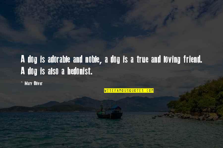 Australian Mate Quotes By Mary Oliver: A dog is adorable and noble, a dog