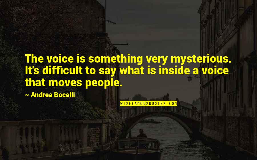 Australian Stock Exchange Real Time Quotes By Andrea Bocelli: The voice is something very mysterious. It's difficult