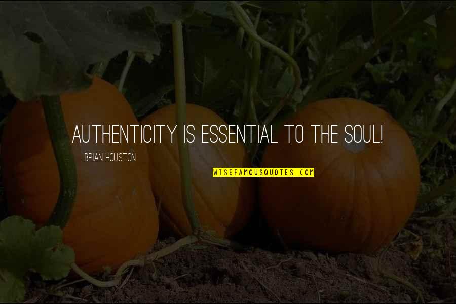 Authenticity Quotes By Brian Houston: Authenticity is essential to the soul!