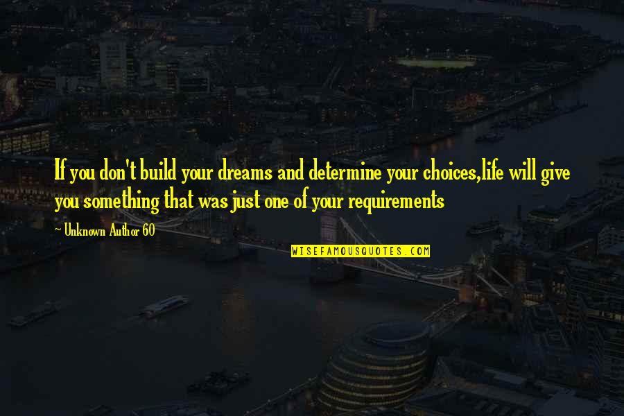 Author Unknown Quotes By Unknown Author 60: If you don't build your dreams and determine Author Unknown Quotes By Unknown Author 60: If you don't build your dreams and determine