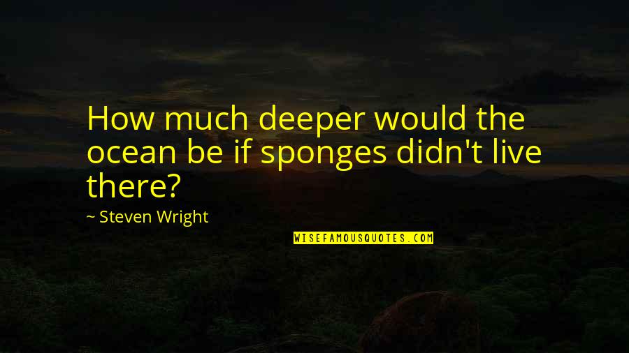 Authorpreneur Central Quotes By Steven Wright: How much deeper would the ocean be if
