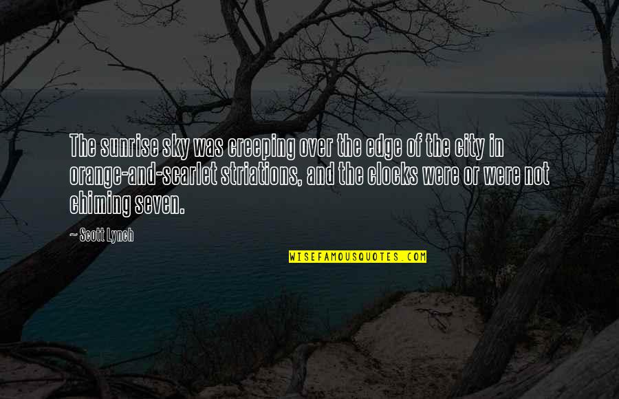 Autism Nonverbal Quotes By Scott Lynch: The sunrise sky was creeping over the edge Autism Nonverbal Quotes By Scott Lynch: The sunrise sky was creeping over the edge
