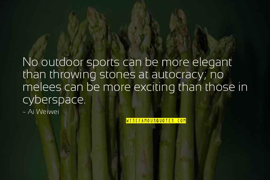 Autocracy Quotes By Ai Weiwei: No outdoor sports can be more elegant than Autocracy Quotes By Ai Weiwei: No outdoor sports can be more elegant than
