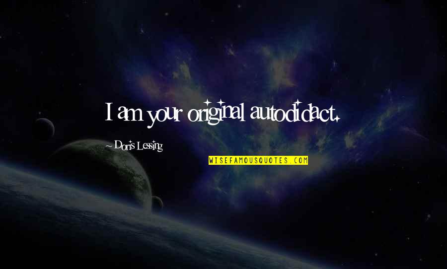 Autodidact Quotes By Doris Lessing: I am your original autodidact.