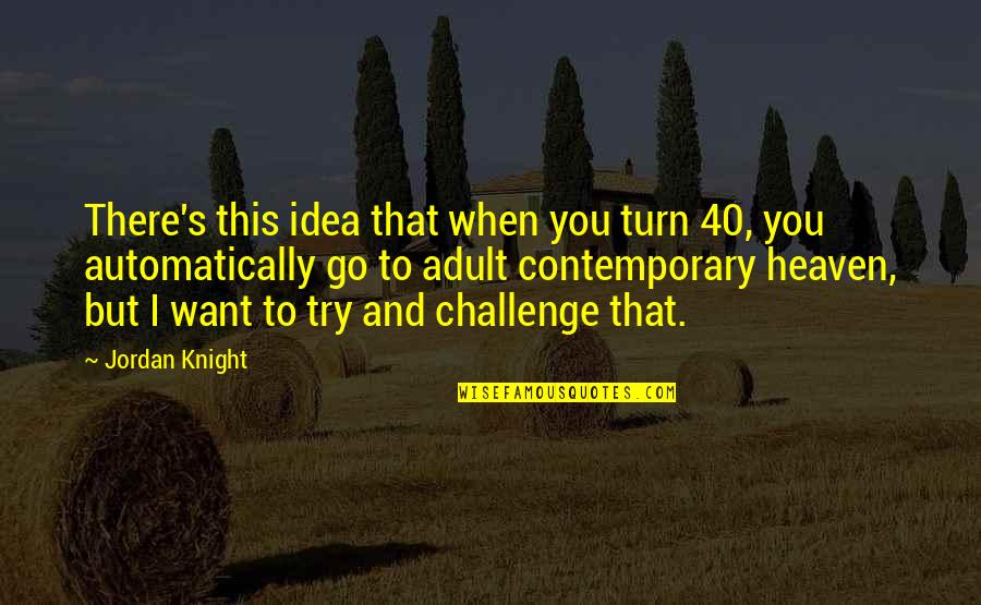 Automatically Quotes By Jordan Knight: There's this idea that when you turn 40,
