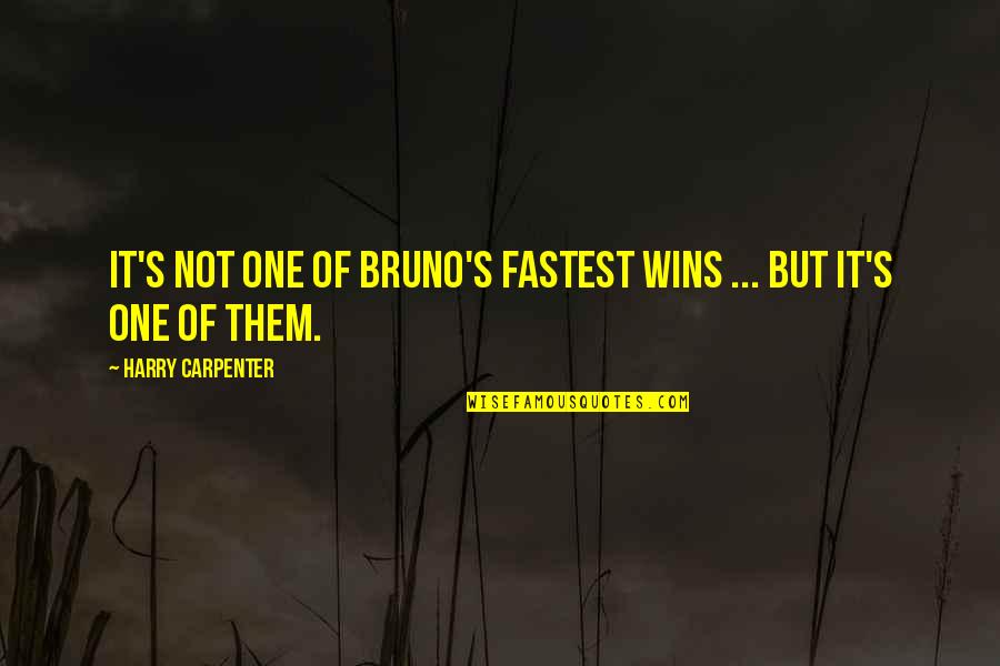 Autotuning Belgie Quotes By Harry Carpenter: It's not one of Bruno's fastest wins ...