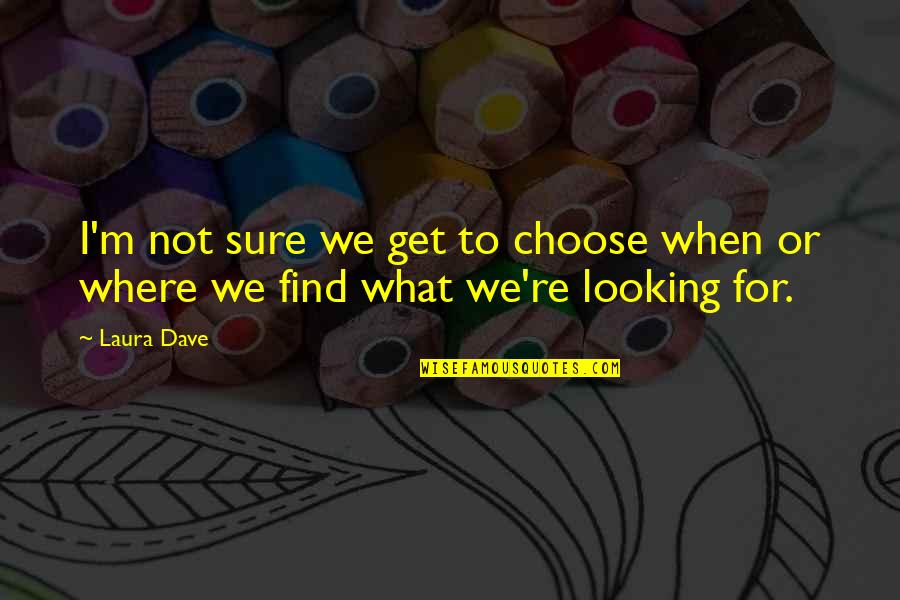 Autreton Quotes By Laura Dave: I'm not sure we get to choose when