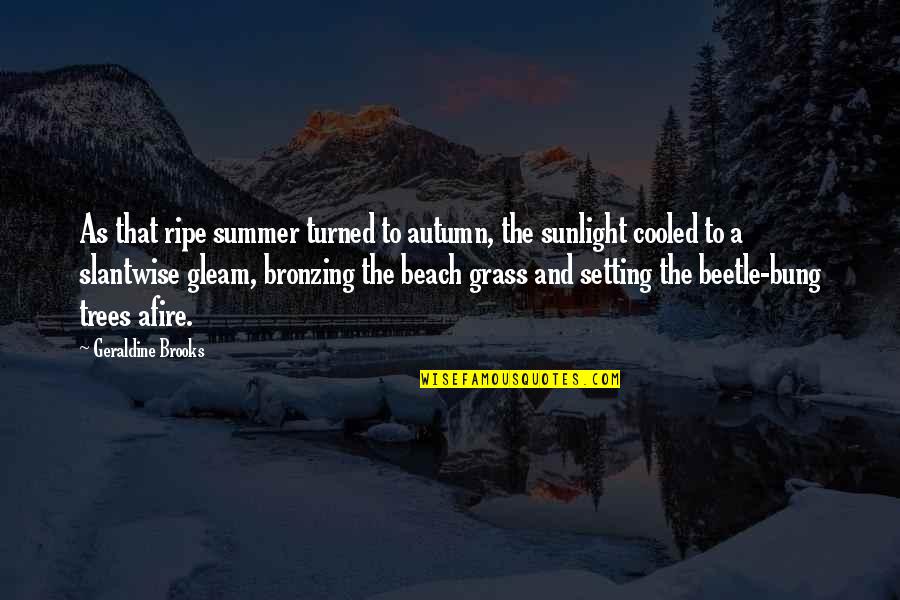 Autumn And Quotes By Geraldine Brooks: As that ripe summer turned to autumn, the