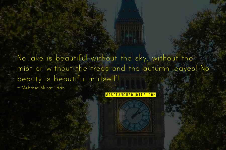 Autumn And Quotes By Mehmet Murat Ildan: No lake is beautiful without the sky, without