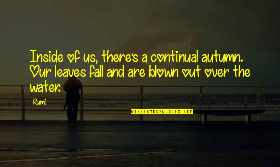 Autumn Leaves Fall Quotes By Rumi: Inside of us, there's a continual autumn. Our