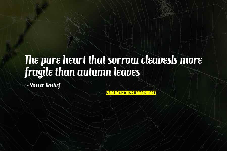 Autumn Leaves Quotes By Yasser Kashef: The pure heart that sorrow cleavesIs more fragile