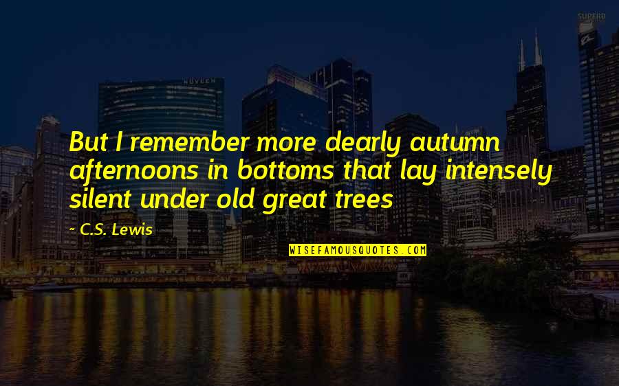 Autumn Trees Quotes By C.S. Lewis: But I remember more dearly autumn afternoons in Autumn Trees Quotes By C.S. Lewis: But I remember more dearly autumn afternoons in