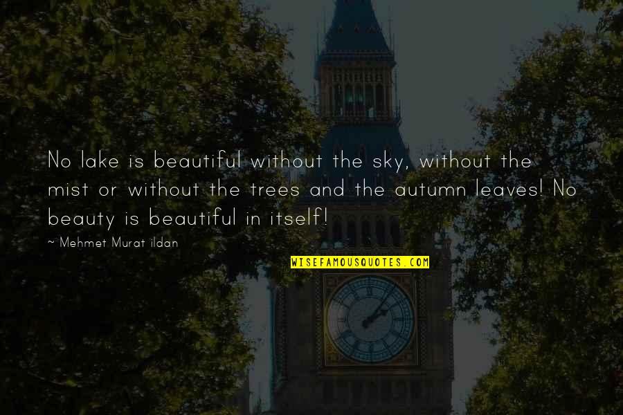 Autumn's Quotes By Mehmet Murat Ildan: No lake is beautiful without the sky, without