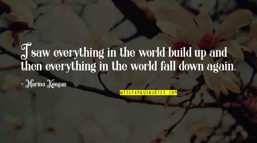 Avalia Boca Quotes By Marina Keegan: I saw everything in the world build up Avalia Boca Quotes By Marina Keegan: I saw everything in the world build up