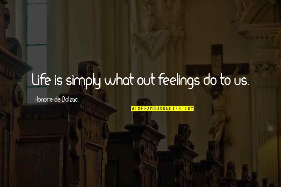 Avancemos Textbook Quotes By Honore De Balzac: Life is simply what out feelings do to