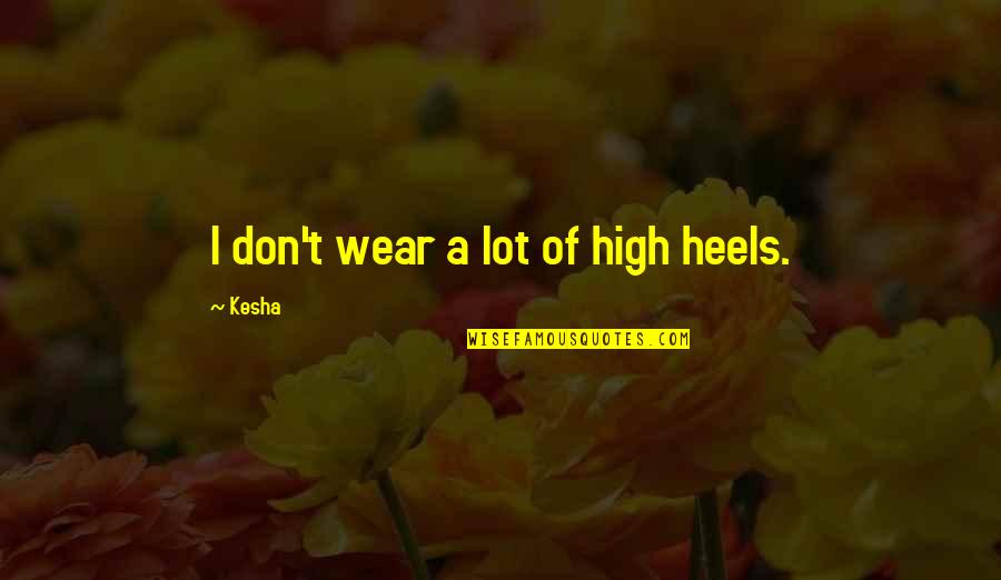 Avatar The Last Airbender Mai Quotes By Kesha: I don't wear a lot of high heels.