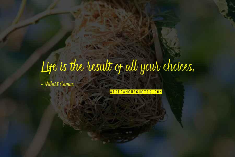 Avcs H S Quotes By Albert Camus: Life is the result of all your choices.