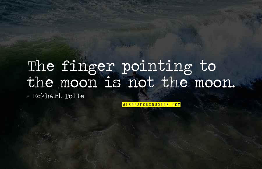 Aventura Mix Quotes By Eckhart Tolle: The finger pointing to the moon is not
