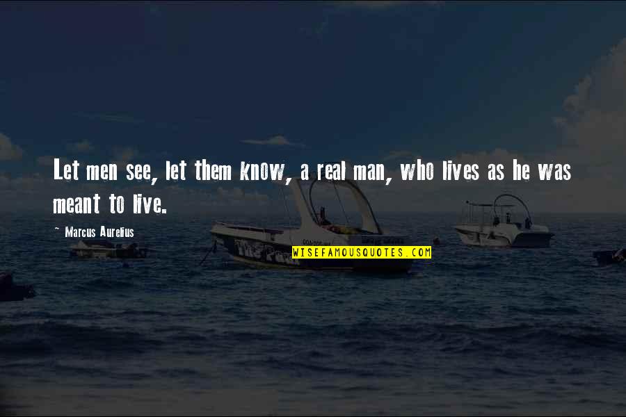 Aventurero Mix Quotes By Marcus Aurelius: Let men see, let them know, a real