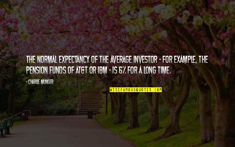Average Quotes By Charlie Munger: The normal expectancy of the average investor -