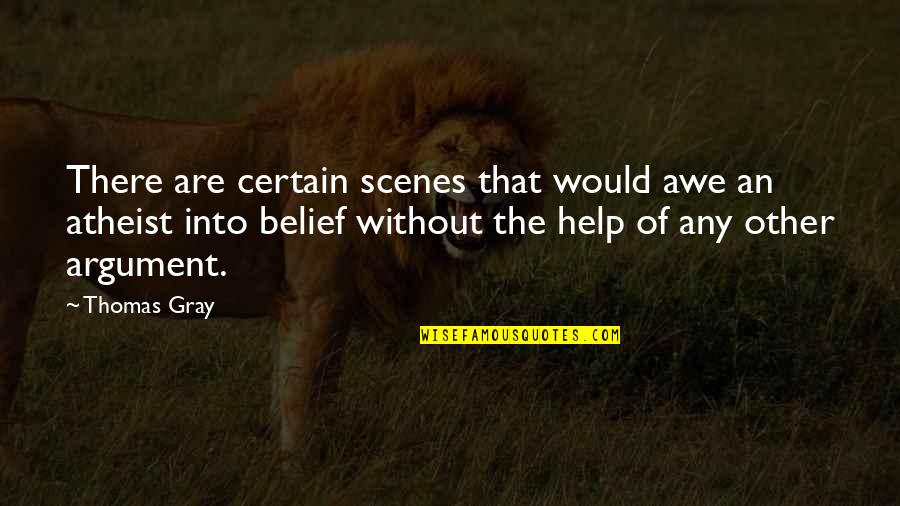 Avetics Quotes By Thomas Gray: There are certain scenes that would awe an