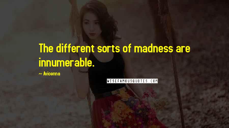 Avicenna quotes: The different sorts of madness are innumerable.