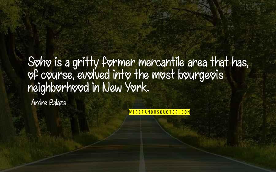 Avidan Gantshar Quotes By Andre Balazs: Soho is a gritty former mercantile area that Avidan Gantshar Quotes By Andre Balazs: Soho is a gritty former mercantile area that