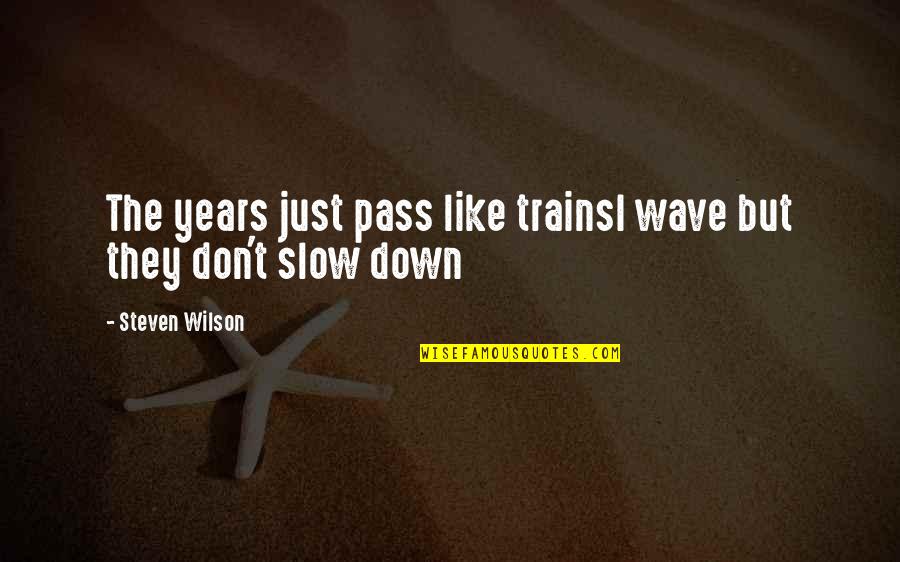 Avni Mula Quotes By Steven Wilson: The years just pass like trainsI wave but