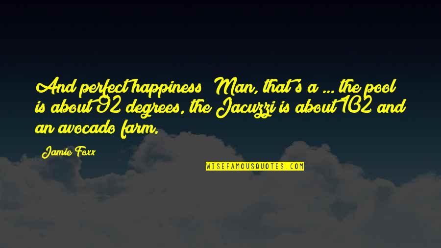 Avocado Quotes By Jamie Foxx: And perfect happiness? Man, that's a ... the