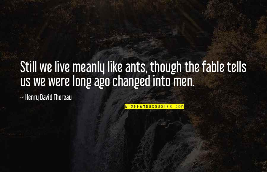 Avocet Bird Quotes By Henry David Thoreau: Still we live meanly like ants, though the
