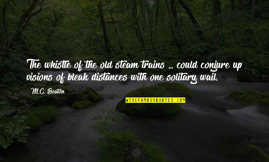 Avoidance By A Friend Quotes By M.C. Beaton: The whistle of the old steam trains ...
