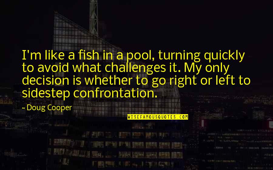 Avoidance Quotes By Doug Cooper: I'm like a fish in a pool, turning