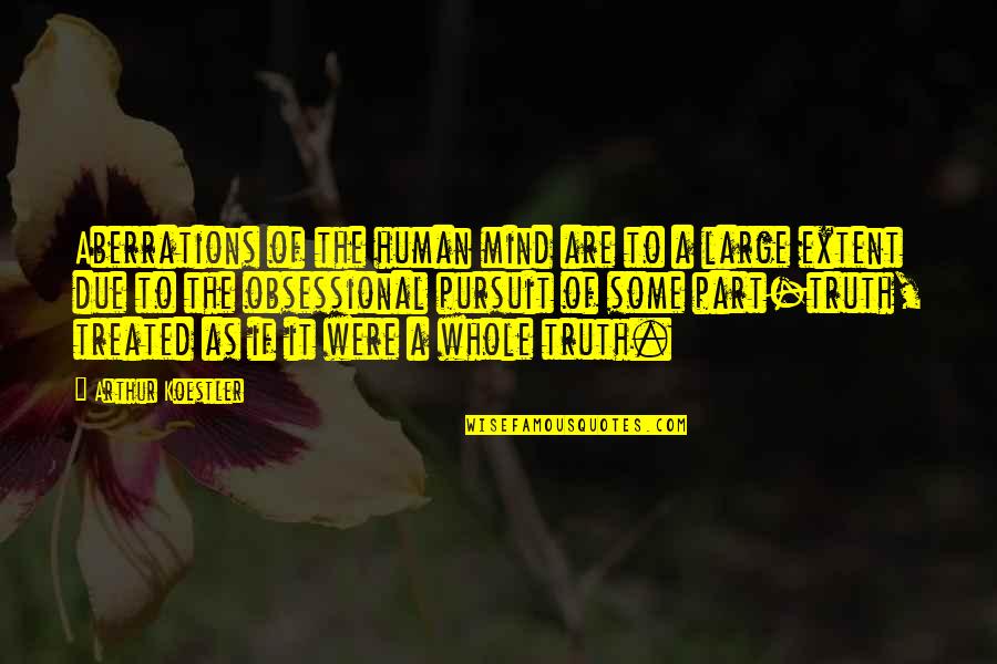 Avoided By Best Friend Quotes By Arthur Koestler: Aberrations of the human mind are to a