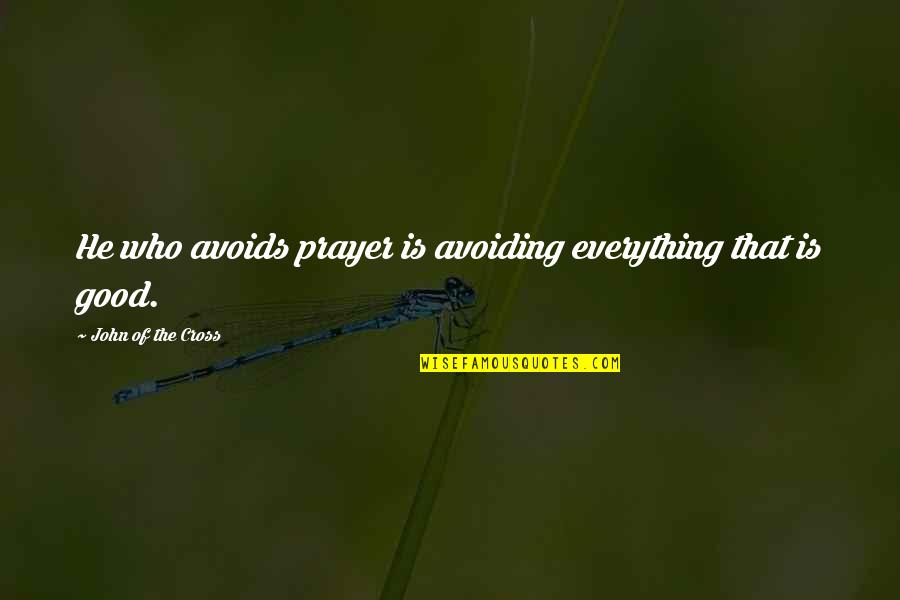 Avoids Quotes By John Of The Cross: He who avoids prayer is avoiding everything that