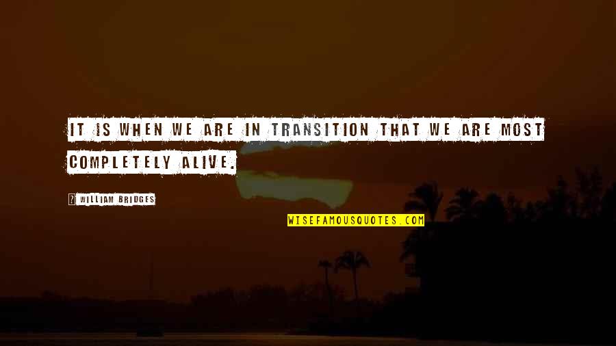 Avramovic Izbori Quotes By William Bridges: It is when we are in transition that Avramovic Izbori Quotes By William Bridges: It is when we are in transition that