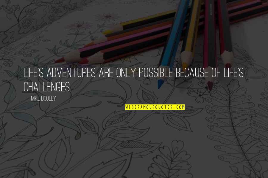 Avrielle White Quotes By Mike Dooley: Life's adventures are only possible because of life's