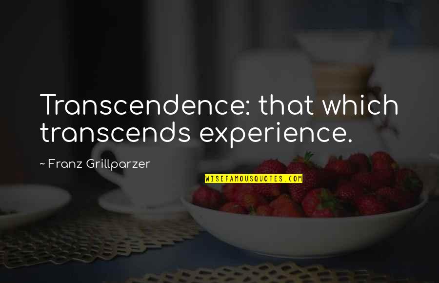 Avvicinarsi Quotes By Franz Grillparzer: Transcendence: that which transcends experience.