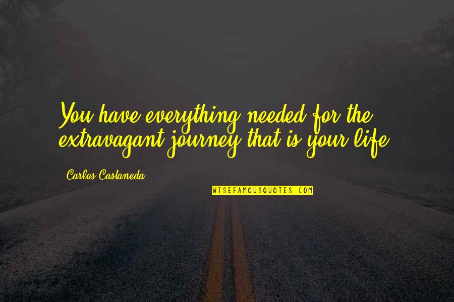 Avviene Quotes By Carlos Castaneda: You have everything needed for the extravagant journey Avviene Quotes By Carlos Castaneda: You have everything needed for the extravagant journey