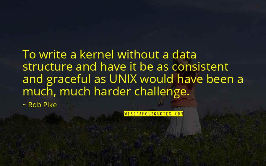 Awake Moment Quotes By Rob Pike: To write a kernel without a data structure