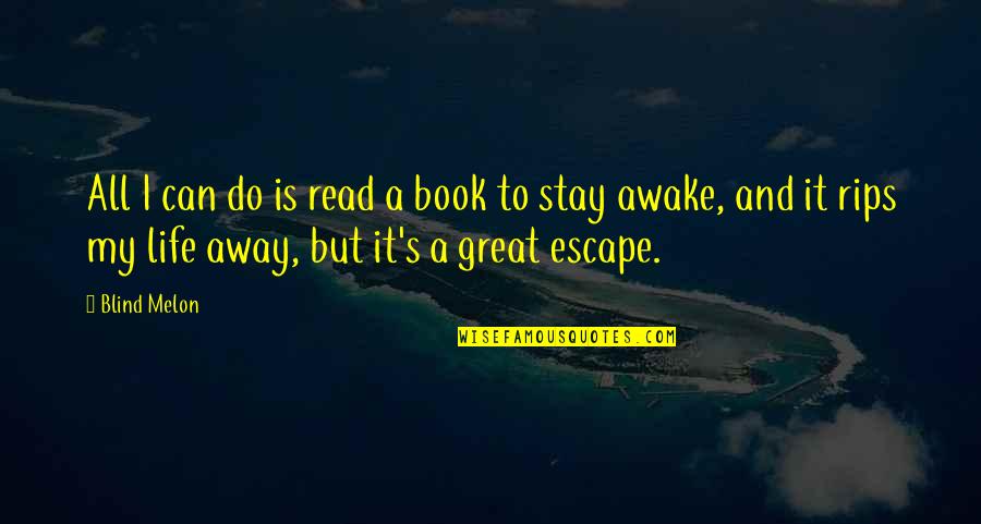 Awake Quotes By Blind Melon: All I can do is read a book