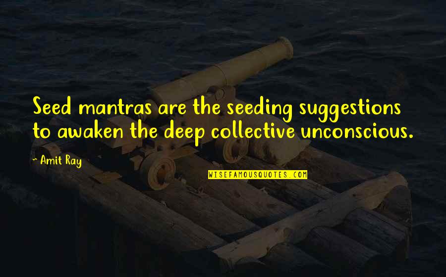 Awaken'd Quotes By Amit Ray: Seed mantras are the seeding suggestions to awaken