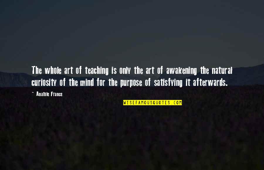 Awakening Art Quotes By Anatole France: The whole art of teaching is only the