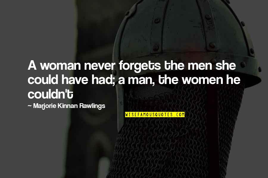 Awanui Black Quotes By Marjorie Kinnan Rawlings: A woman never forgets the men she could Awanui Black Quotes By Marjorie Kinnan Rawlings: A woman never forgets the men she could