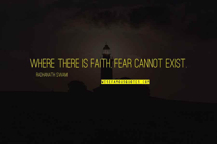 Awards And Recognition Quotes By Radhanath Swami: Where there is faith, fear cannot exist.