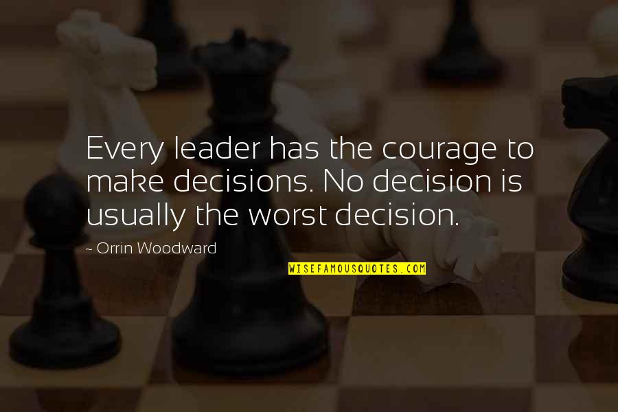 Awareness Is Brahman Quotes By Orrin Woodward: Every leader has the courage to make decisions.