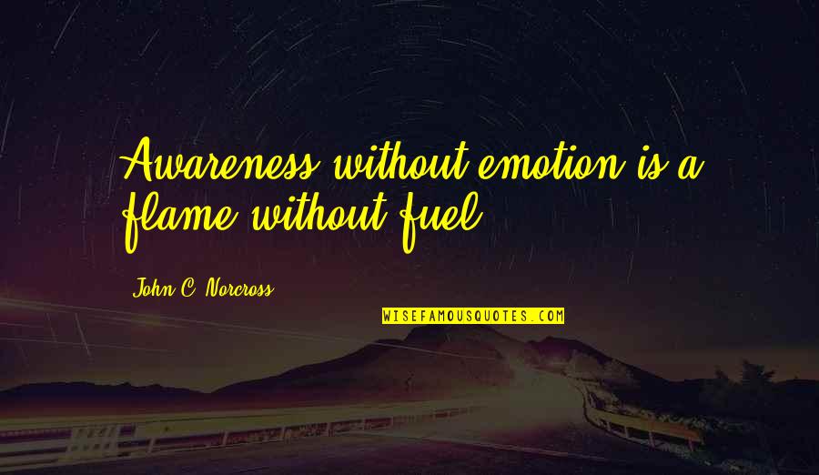 Awareness Quotes By John C. Norcross: Awareness without emotion is a flame without fuel.