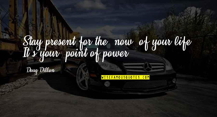 Awareness's Quotes By Doug Dillon: Stay present for the "now" of your life.