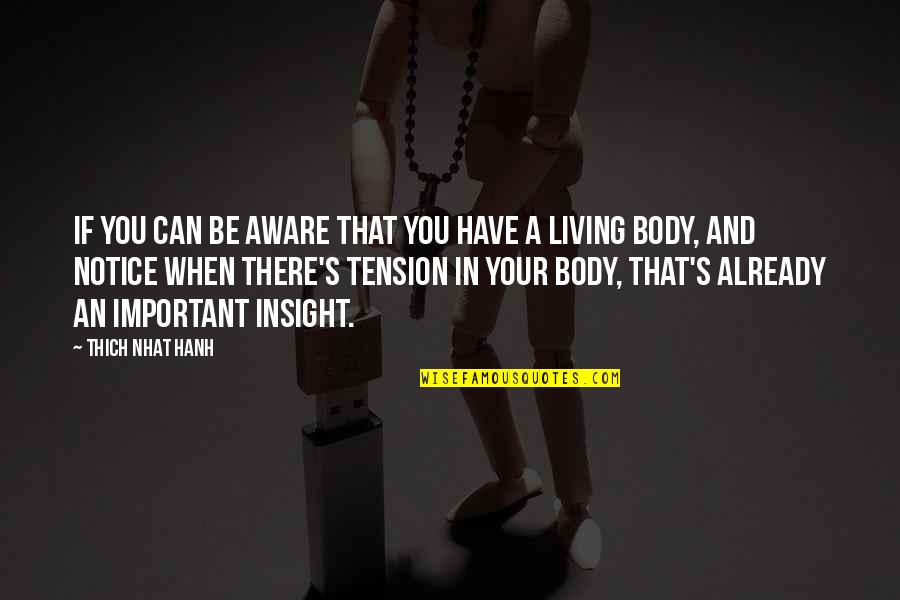 Awareness's Quotes By Thich Nhat Hanh: If you can be aware that you have Awareness's Quotes By Thich Nhat Hanh: If you can be aware that you have