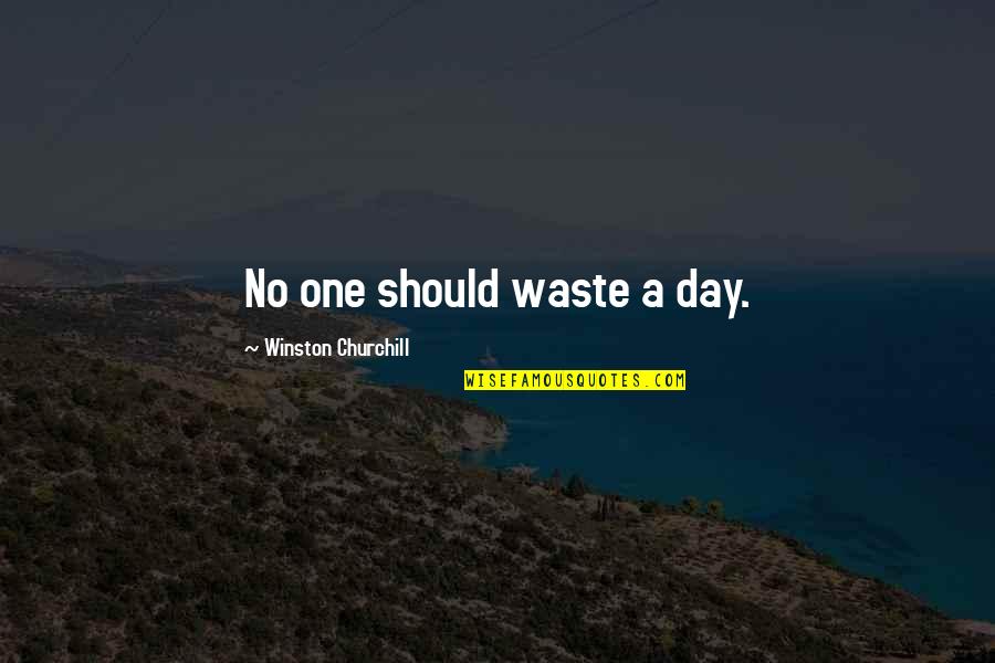 Awea 2020 Quotes By Winston Churchill: No one should waste a day. Awea 2020 Quotes By Winston Churchill: No one should waste a day.